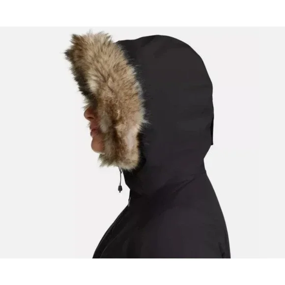 Eddie Bauer Women's Down 650 Fill Parka Coat Black Full Zip Hooded Size S - Picture 2 of 6